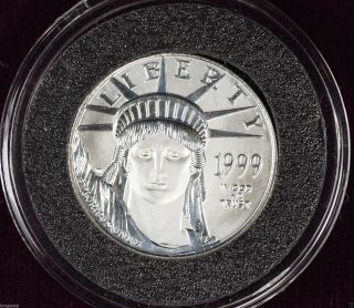 1999 $25 Platinum Eagle Us Bullion Coin.  25 Oz Philadelphia Encapsulated photo