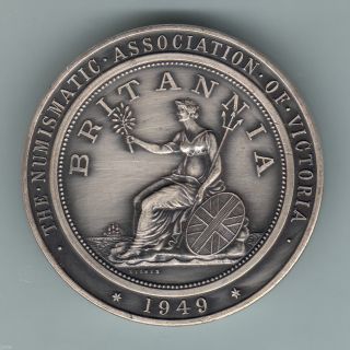 Australia.  1949 Annand Smith - Medallion.  42mm,  Antique Silver.  By N.  A.  V.  Unc photo