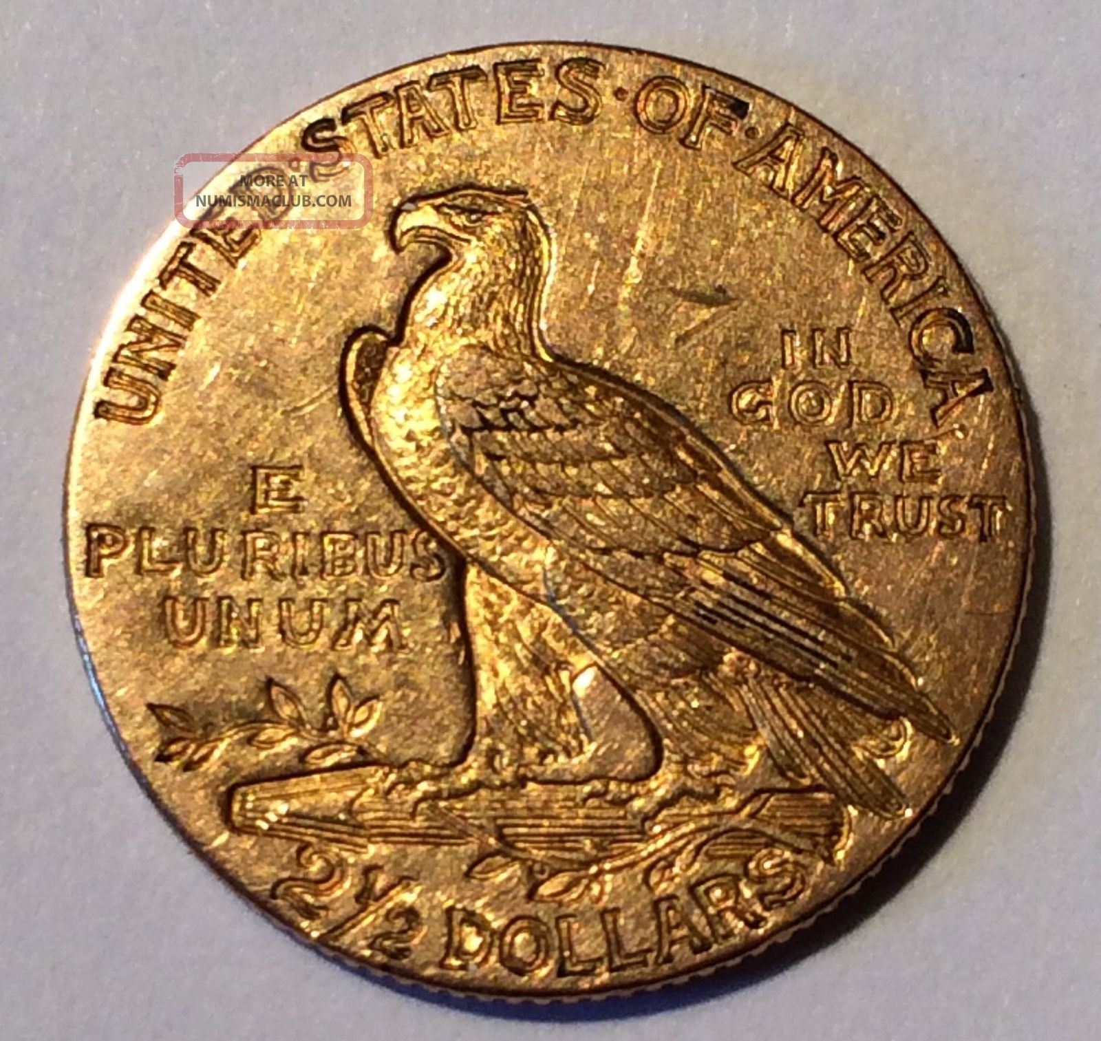 1911 $2. 50 Quarter Eagle Gold Indian Head Coin Choice