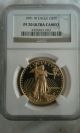 1991 W Eagle G $50 Ngc Pf7oucam American Gold Ultra Cameo Proof Bullion Coin 1oz Gold photo 2