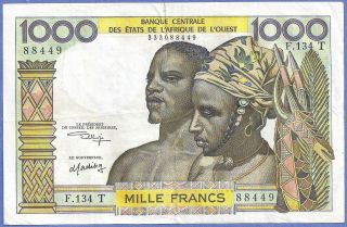 West African States 1000 Francs - Togo Signature 10 P - 803t.  L 88449 photo