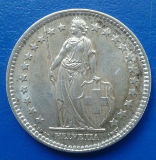 Switzerland 2 Franc 1964 Silver Coin photo