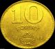 Hungary - Hungarian Gold Colored 1989 10 Forint Coin - Liberty Statue Europe photo 1