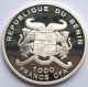 Benin 2005 Wolf 1000 Francs Silver Coin,  Proof Africa photo 1