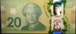 Canada 2015 $20 Polymer Note Commemorative Queen ' S Longest Reigning Nr 124 photo
