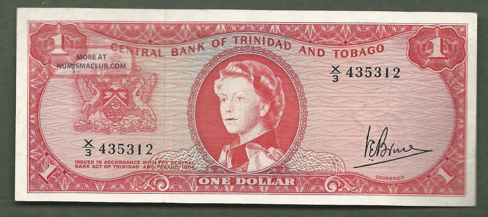 Trinidad And Tobago $1 Qeii 5312 Paper Money: World photo