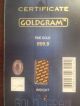 1 G Gram 9999 24k Gold Premium Igr / Iar Bullion Bar Ingot Gold photo 2