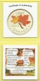 Canadian 2012 Last Penny Gilded 24k And Colored Autumn Coins: Canada photo 1