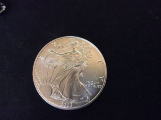 2003 American Eagle Silver Dollar.  999 Fine Silver 1 Troy Oz Uncirculated photo
