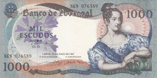 Portugal,  D.  Maria,  1000$00 De 19/05/67 Paper Money Unc photo