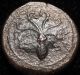 Mortown Sicily Syracuse Bronze Ae 14mm Ca 400 Arethusa Left Octopus Rare Coins: Ancient photo 1