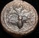 Mortown Sicily Syracuse Bronze Ae 14mm Ca 400 Arethusa Left Octopus Rare Coins: Ancient photo 2