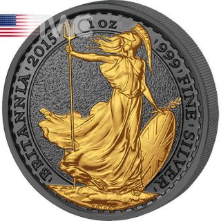 United Kingdom 2015 2 Pounds Golden Enigma Edition 2015 Britannia Bu Silver Coin photo