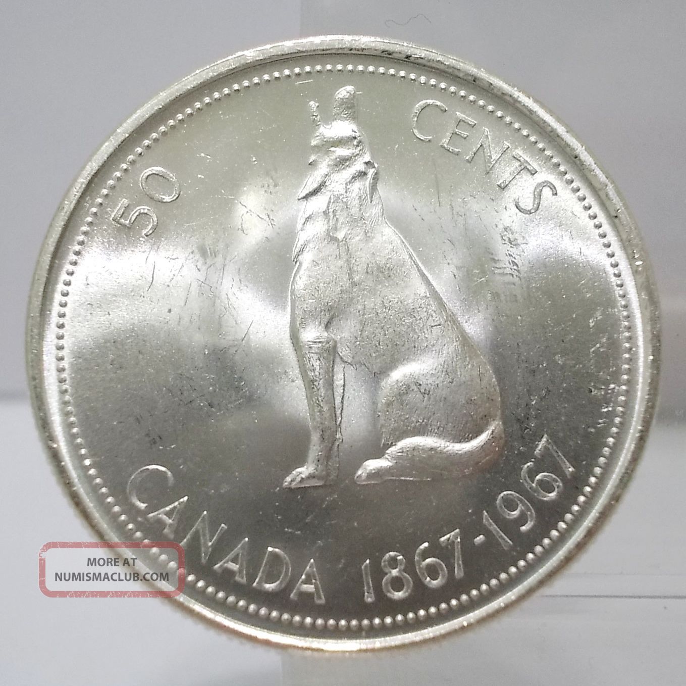 Canada 1967 50 Cents 80 Silver Coin Unc Coins: Canada photo