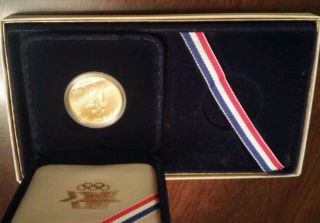 1984 - W $10 Gold Commem Olympic (olympic Serial Holder) photo