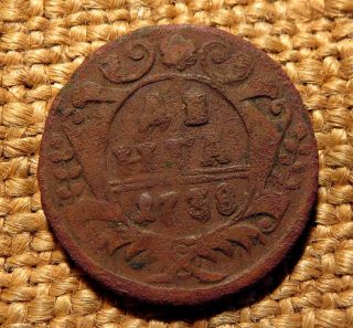 Old Coin Denga / ДЕНГА 1738 Anna Ioanovna Money Rare 3 photo