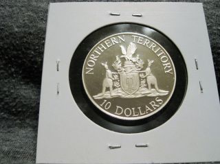 Australia 10 Dollars 1992 Northern Territory.  925 Silver Proof $10 photo