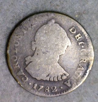 Mexico 1 Real 1782 Silver Coin (stock 1163) photo