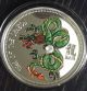Cameroon 2012 1000 Fr Year Of The Dragon Color Silver Proof Only 500 Africa photo 3