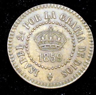 1859 Choice About Uncirculated (au, ) Philippines 2 Centavos Pattern Coin - Ph24 photo