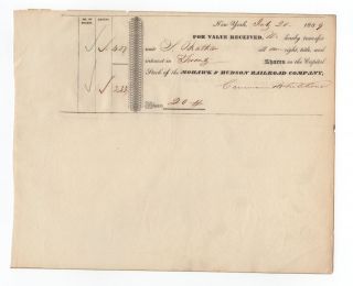 1839 Mohawk And Hudson Railroad Company Stock Transfer photo