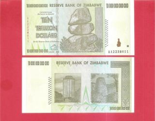 Zimbabwe P88 - $10 Trillion - 2008 Uncirculated photo