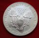 1991 Silver Dollar Coin 1 Troy Oz American Eagle St Gaudens Walking Liberty Bu Silver photo 9