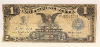 1899 Series United States $1 Silver Dollar Paper Large Currency Black Eagle photo