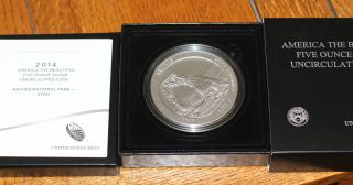 5 Ounce Silver Coin P 2014 America The Arches Utah photo