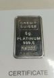5 Gram Platinum Pamp Suisse Bar - In Assay Platinum photo 3