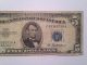 Old 1953 Five Dollar Bill $5 Blue Seal Silver Certificate Note - Antique Money Small Size Notes photo 1