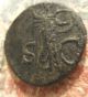 Claudius,  Dupondius,  Rome.  41 Ad,  Minerva Standing Right,  Brandishing Spear Coins: Ancient photo 3