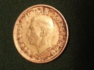 1938 South Africa 1 Shilling Silver Coin photo