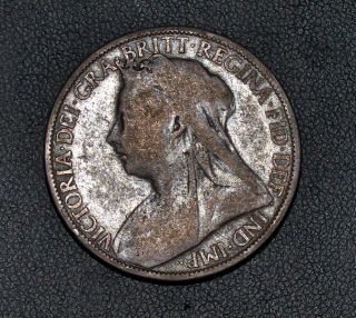 Authentic 1900 Victoria Half Crown Uk British Coin.  925 Fine Silver Very Good photo