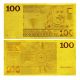 24k Netherlands Gold Banknote 100 Gulden Pure Gold Note Uncirculated Europe photo 2