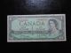 1954 $1 Bank Note Canada Replacement Bill O/y0065232 Beattie - Rasminsky F Canada photo 2