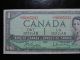 1954 $1 Bank Note Canada Replacement Bill O/y0065232 Beattie - Rasminsky F Canada photo 3