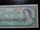 1954 $1 Bank Note Canada Replacement Bill O/y0065232 Beattie - Rasminsky F Canada photo 4