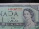 1954 $1 Bank Note Canada Replacement Bill O/y0065232 Beattie - Rasminsky F Canada photo 5