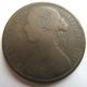 1863 Queen Victoria Large One Penny Bronze British Coin Coin UK (Great Britain) photo 1