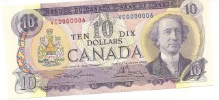 1971 Bank Of Canada $10 (low Serial) Unc photo