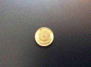 1945 Dos Pesos Gold Coin photo