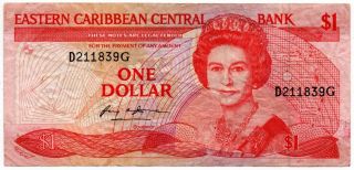 East Caribbean States $1 Dollar 1985 (p - 17g) photo