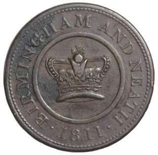 1811 Birmingham Great Britain Crown Copper Company Penny Conder Token D&h - 212 - 28 photo