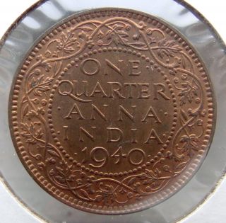 India 1/4 Anna 1940 Coin,  Please See Well Images. photo