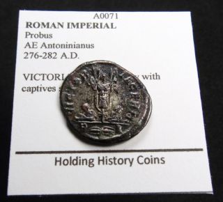 Hhc Probus Ae Antoninianus,  Victoria Germ,  Trophy And Captives photo