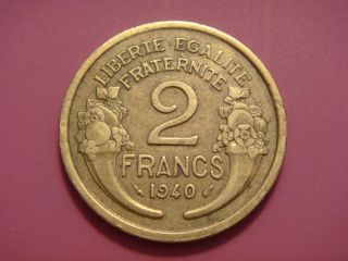 France 2 Francs,  1940,  Ww Ii Coin photo