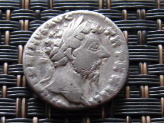 Silver Ar Denarius Of Marcus Aurelius 161 - 180 Ad Salus Ancient Roman Coin photo