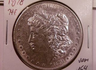 1878 7tf Morgan Silver Dollar Scarce Rev Of 78 Vam 164 photo