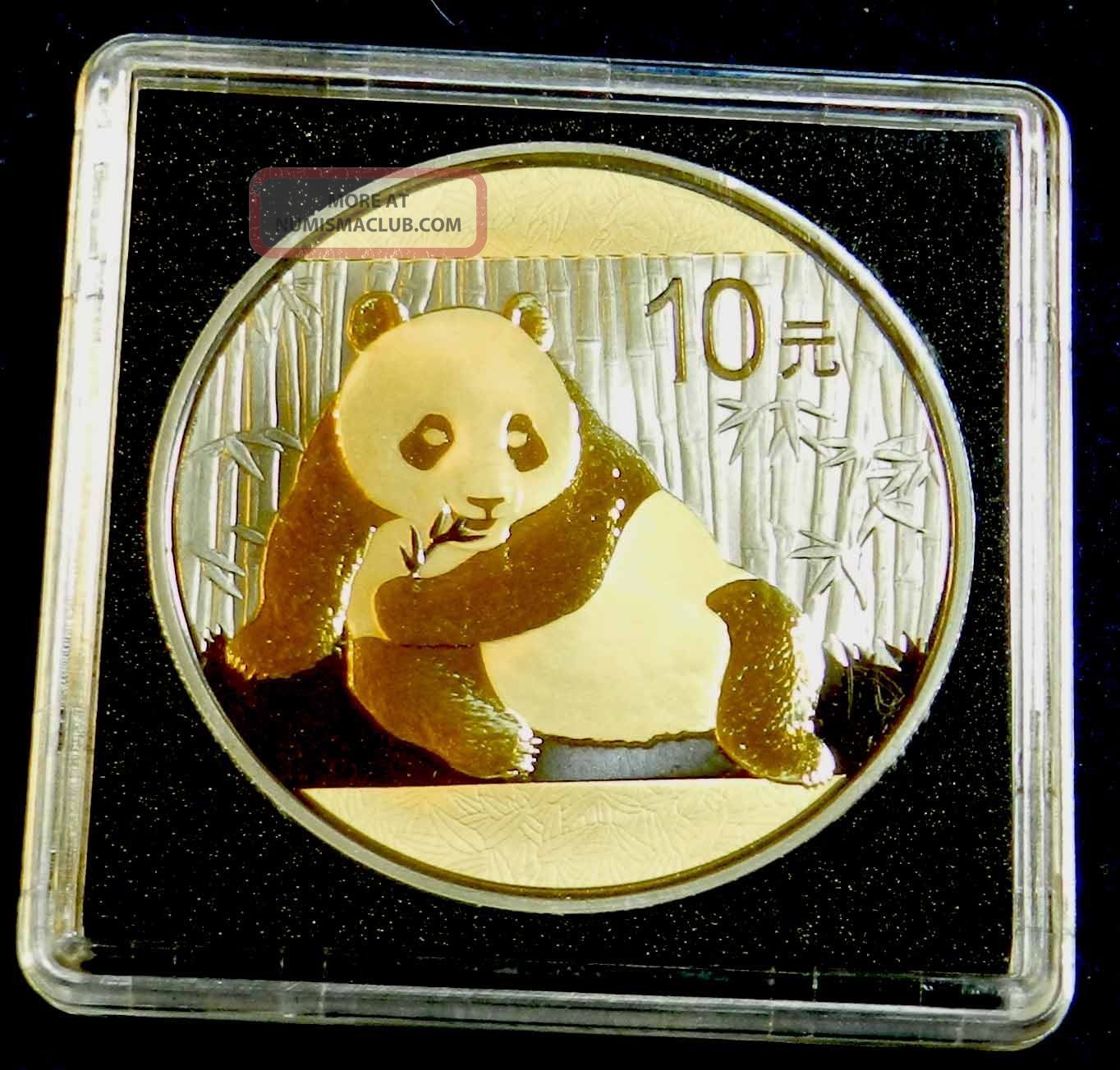 2015 China 10 Yuan Golden Enigma Black Ruthenium Panda 1oz Gilded